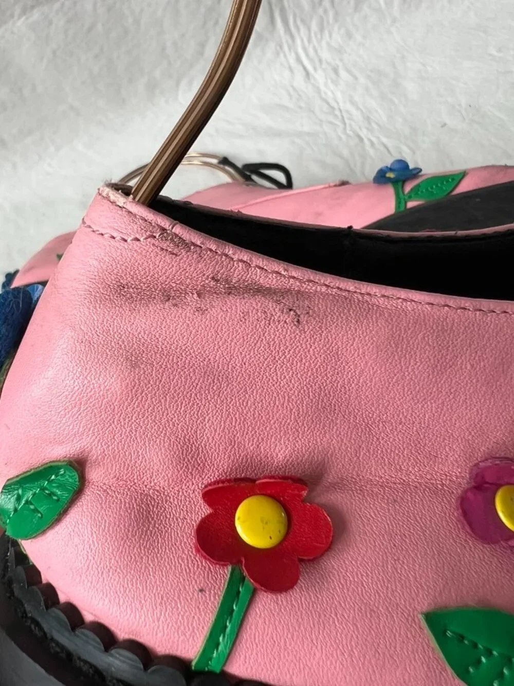 Delias Dolls Kill Pink Flower Platform Oxford Shoes womens size 10 block heel